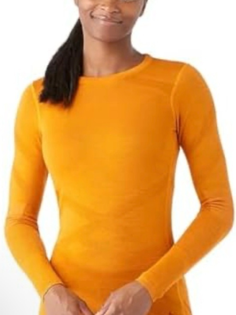 Smartwool Women’s Intraknit Merino Wool Crew Neck Top Orange XL NWT